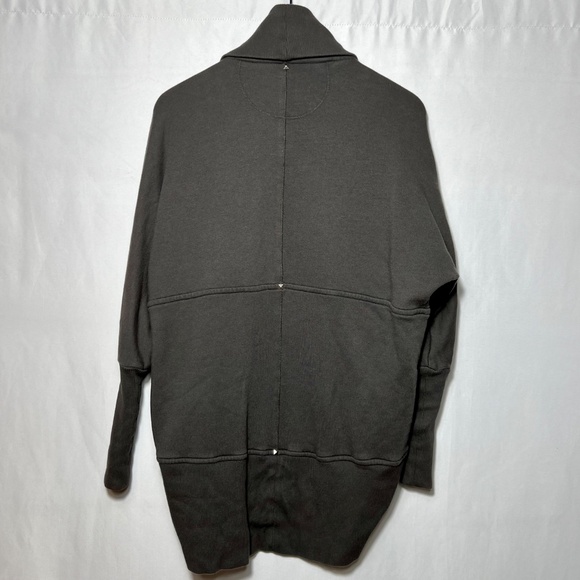 Wilfred Diderot Open-Front Cocoon Cardigan Dark Grey Size Small - Picture 4 of 9